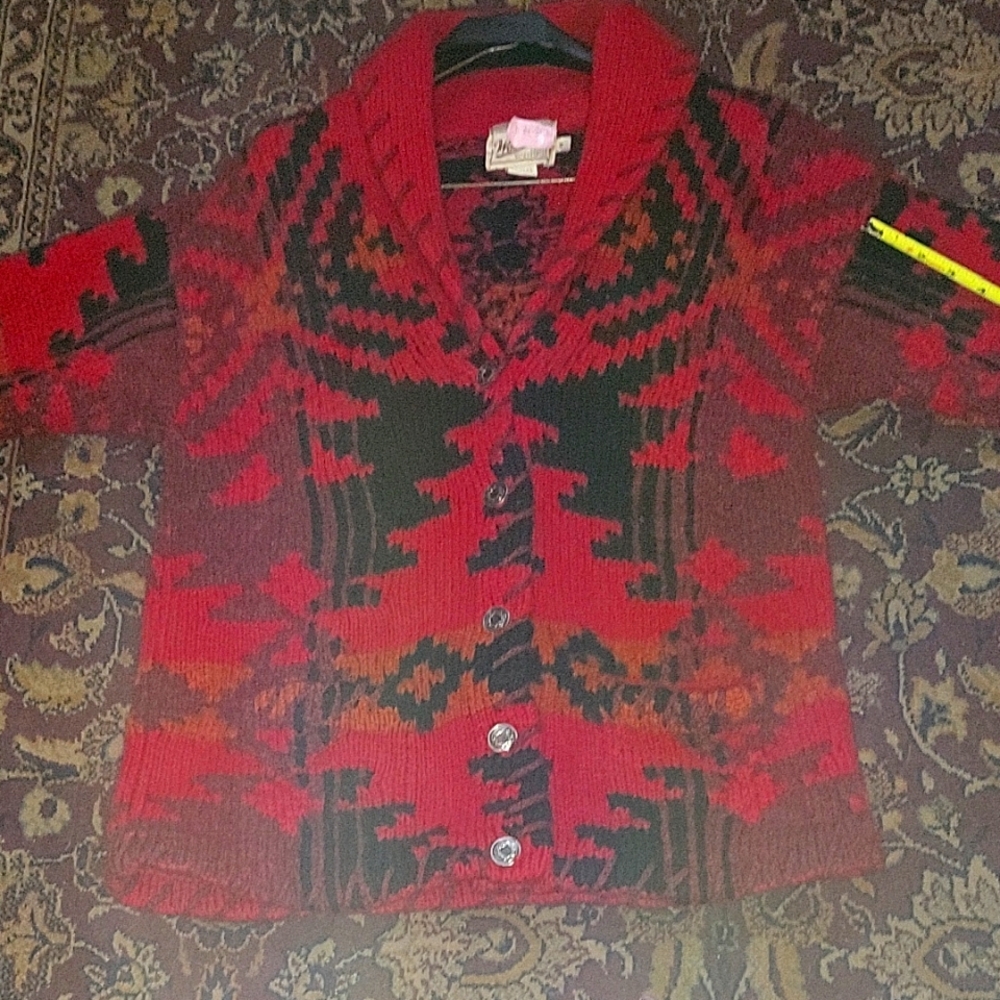 WOOLRICH Vintage Southwest style handknit sweater/Jacket med.